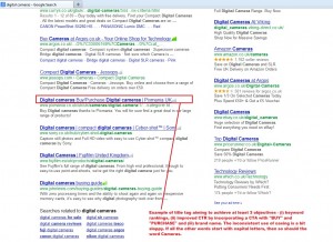 Example of page title tags used to meet several secondary objectives