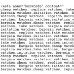 spammy meta keywords tag